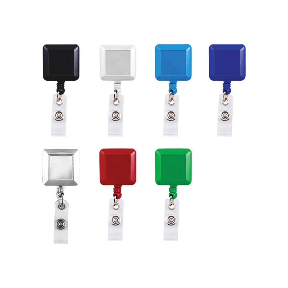 Square Badge Reels - alternate view